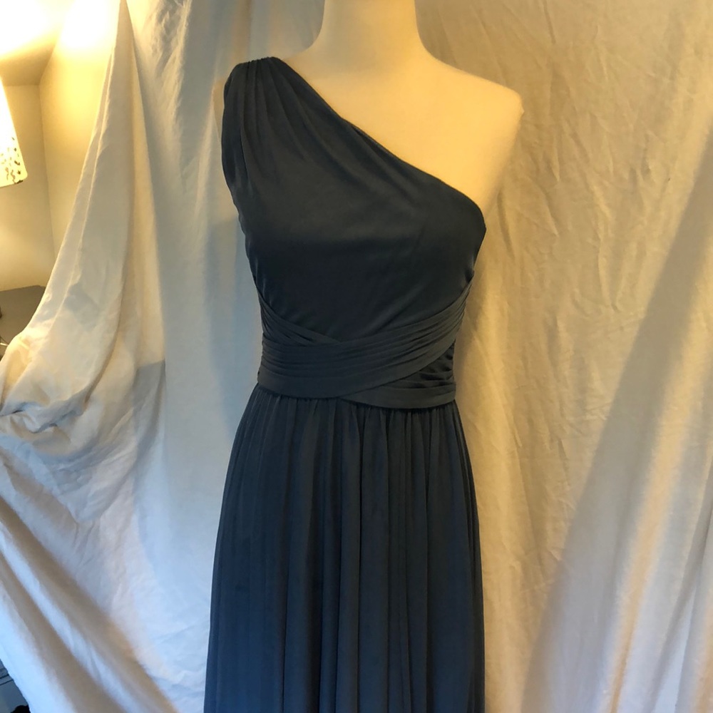 Long blue formal dress color is CORNFLOWER BLUE, lighter blue than shown